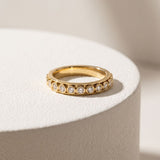 gold spinning bezel ring