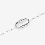silver 4-bead spinning bracelet