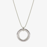 silver 4-bead fidget necklace