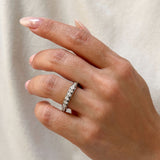 silver spinning bezel ring