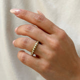 gold spinning bezel ring