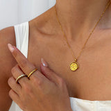gold spinning bezel ring