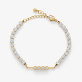 4-bead tennis bracelet - gold