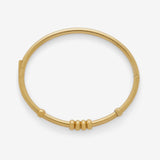 essentials 4-bead bangle - gold