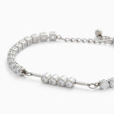 silver tennis eternity jewellery stack