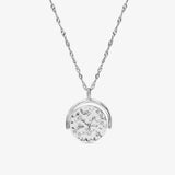 silver constellation spinning necklace
