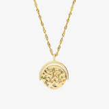 gold constellation spinning necklace